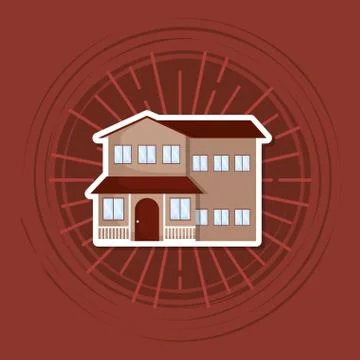 Modern house icon Ilustração Stock