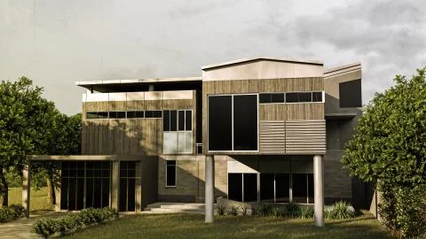 Modern house Stock Illustration