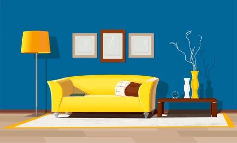 Modern house interior Stock Illustration