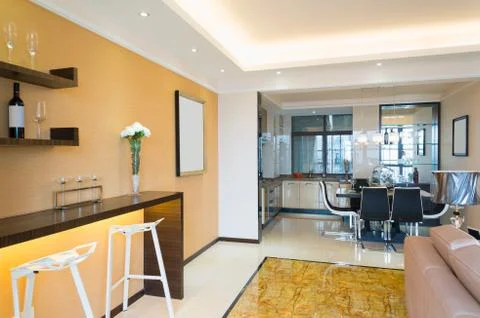 Modern house interior Stock Photos