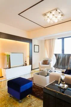 Modern house interior Stock Photos