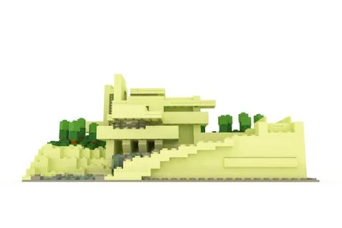 Modern house made of plastic bricks Stock Illustration