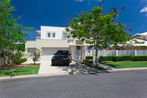 Modern house Stock Photos