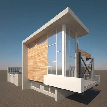 Modern House V2 3D Model