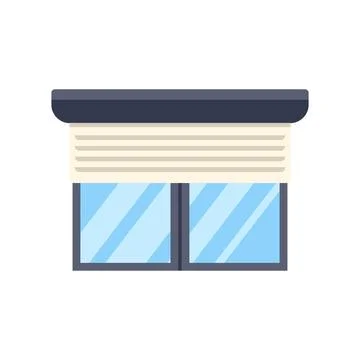Modern house window with closed roller shutter design Ilustración de archivo