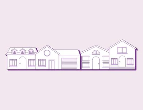 Modern houses design vector ilustration Ilustração Stock