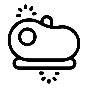 Modern hovercraft floating above ground with flashing lights Illustrazione stock