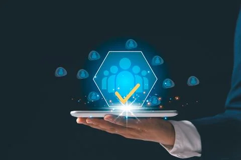 Modern HR technology is simplifying human resources management as online sy.. Stock Photos