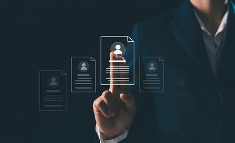 Modern HR technology is simplifying human resources management, enabling ma.. Stock Photos