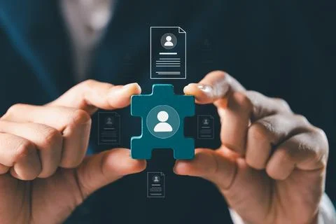 Modern HR technology is simplifying human resources management, enabling ma.. Foto stock
