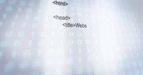 Modern HTML or HTML5 web typography scrolling down computer screen - ALT Stock Footage 80698075