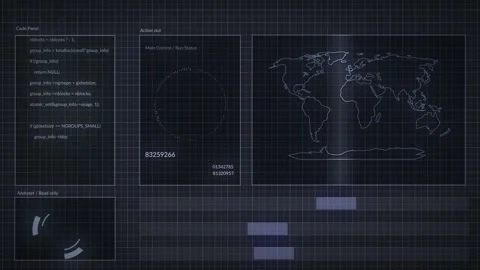 Modern HUD Background with animated elements Stock Footage 138742668