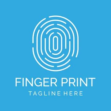 Modern human fingerprint vector logotype. Fingerprint for identity, busines.. Stock Illustration