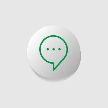 Modern icon button bubble chat design vector isolated on white background Stock Illustration