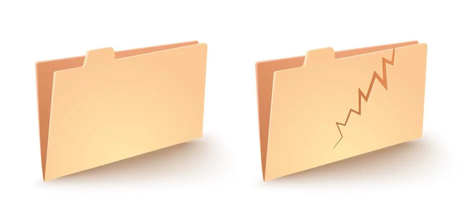 Modern icon of folder. Illustrazione stock