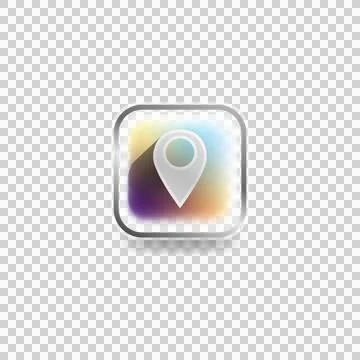 Modern icon location user interface concept design vector Stock Illustration
