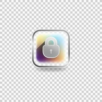 Modern icon padlock user interface concept design vector Stock Illustration