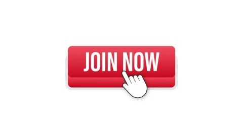 Modern icon with red join now button on white background for banner design Stock Footage 197023425