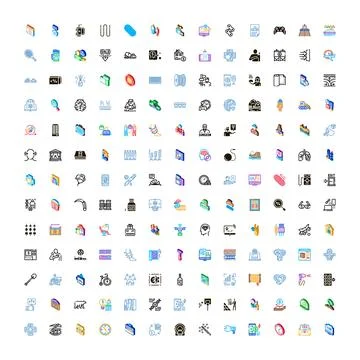 Modern icons set for digital interface and app イラスト素材