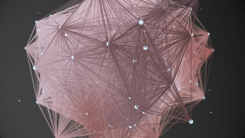 Modern illustration background abstract design Plexus structure evolving organic Video stock 108458540