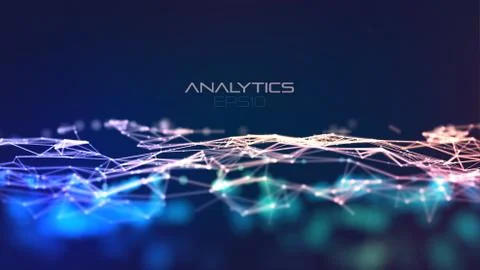 Modern illustration with plexus on light background. Abstract technology blue イラスト素材