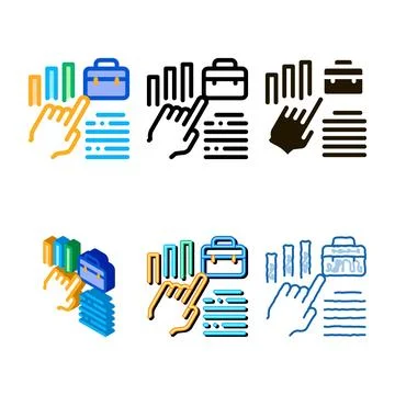 Modern increased efficiency icon vector outline Illustrazione stock