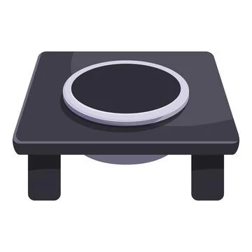 Modern induction cooker using electromagnetic heating technology for cooking Illustrazione stock