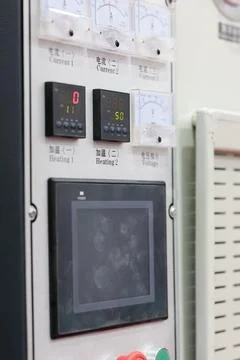Modern industrial control panel Stock Photos