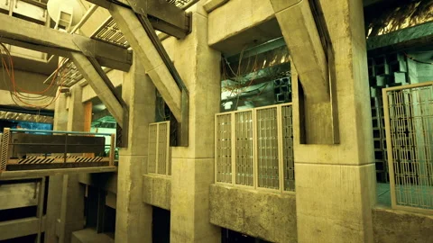 Modern industrial environment. Contemporary structural maintenance setting Stock Footage 331396944