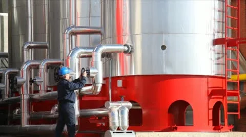 Modern Industry and Worker Video stock 24651601