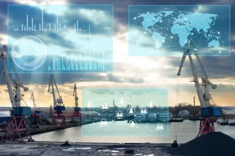 Modern industry based on the analysis of the obtained data and processing by Stock Photos