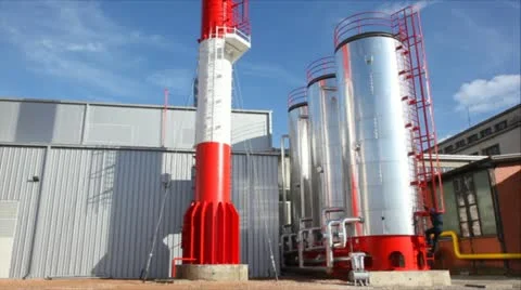 Modern industry chimney Stock Footage 24651708