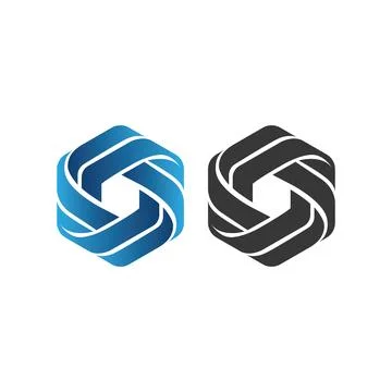 Modern Infinity Knot Creative Corporate Logo Illustrazione stock