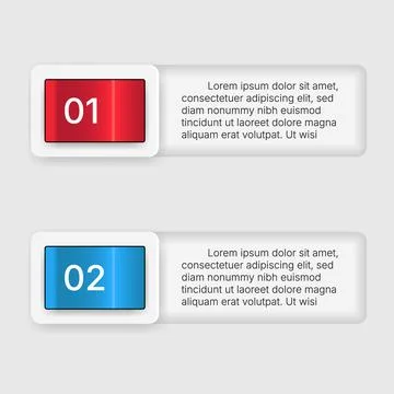 Modern infographic banner template with numbered steps layout Stock Illustration