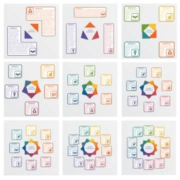Modern infographic. Colored triangles with space for text. Stock Illustration