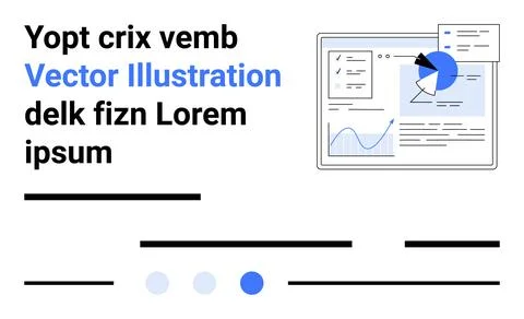Modern infographic design featuring a data analytics dashboard with charts, t Illustrazione stock