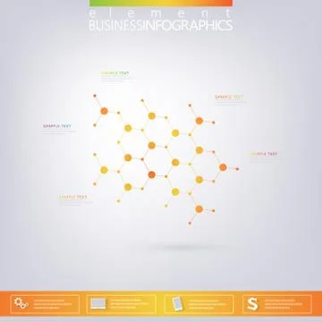 Modern infographic network template with place for your text. Can be used for Stock Illustration