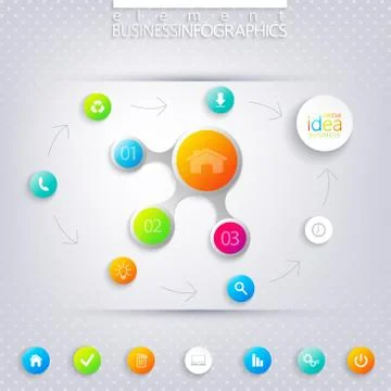 Modern infographic network template with place for your text Stock Illustration