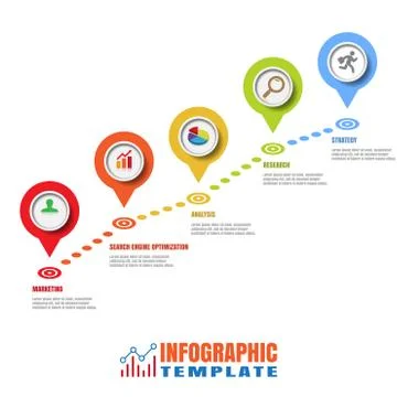 Modern Infographic process template Illustrazione stock