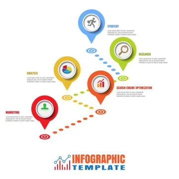 Modern Infographic process template Illustrazione stock