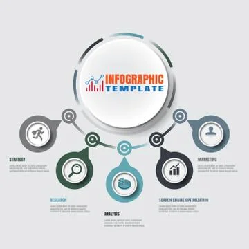 Modern Infographic process template Illustrazione stock