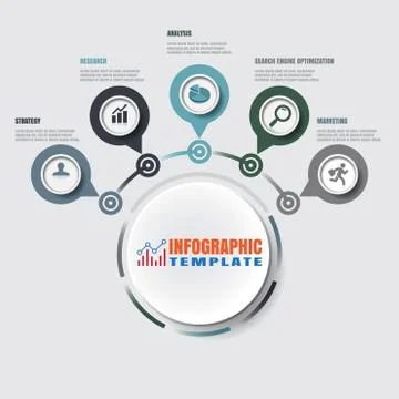 Modern Infographic process template Stock Illustration