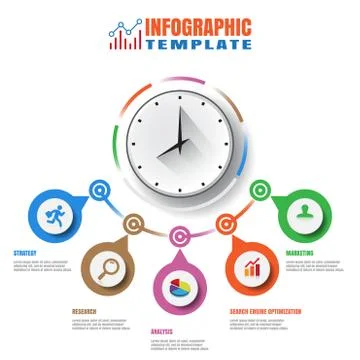 Modern Infographic process template Stock Illustration