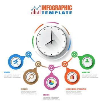 Modern Infographic process template Stock Illustration