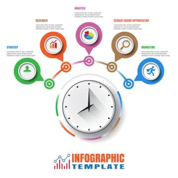 Modern Infographic process template Illustrazione stock
