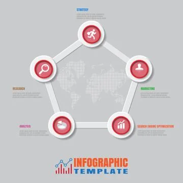 Modern Infographic process template Illustrazione stock