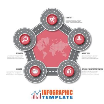 Modern Infographic process template Stock Illustration