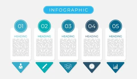 Modern infographic process work design can use for business plan Stock Illustration