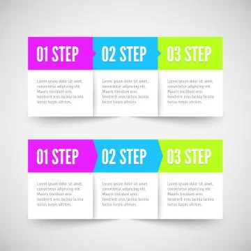 Modern infographic template. Flat styled. Stock Illustration