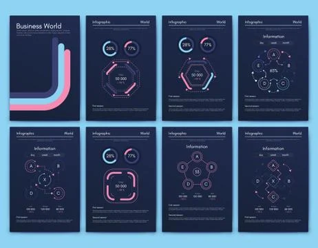 Modern infographic vector concept. Business graphics brochures. Stock Illustration